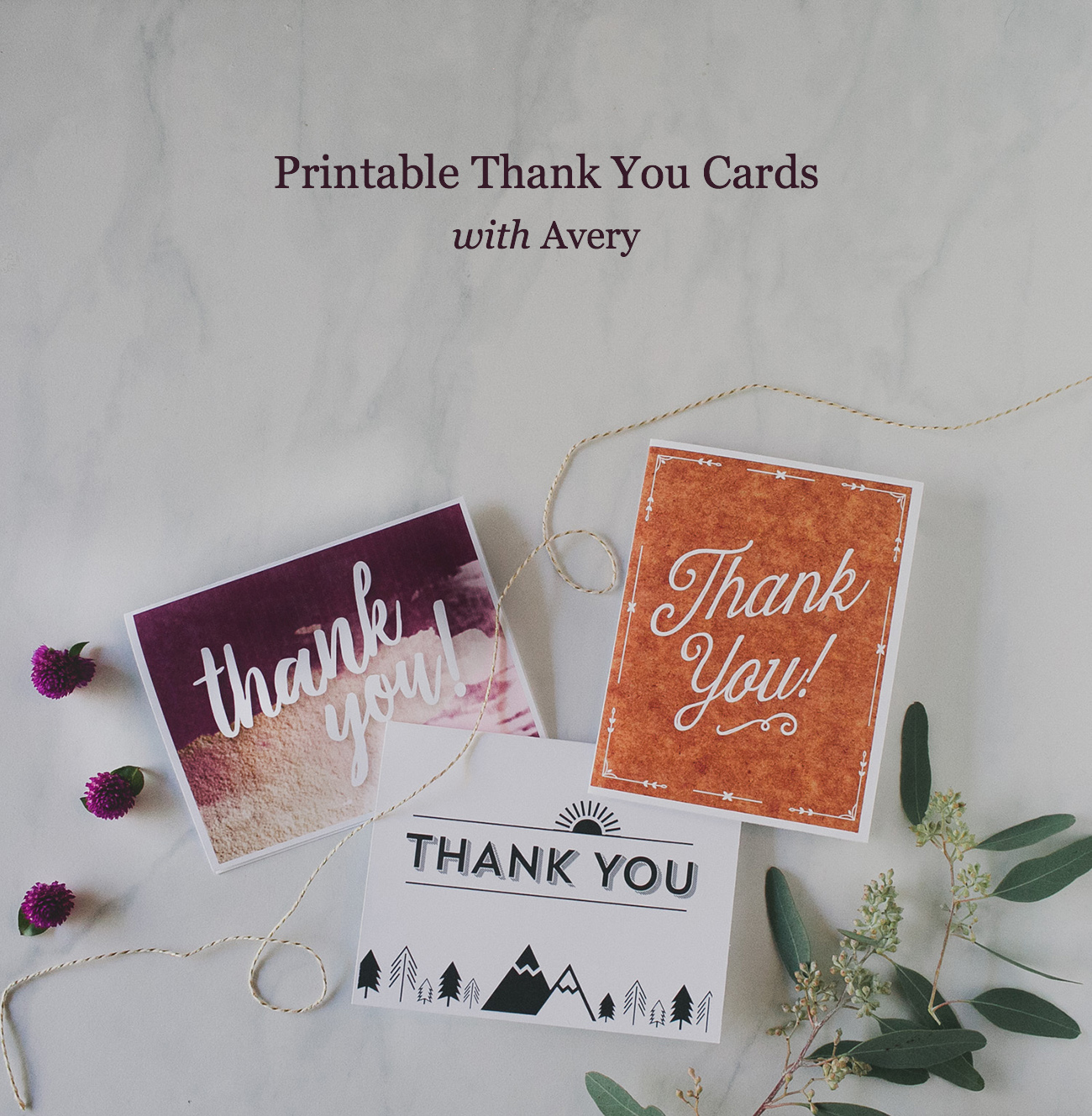 Printable Thank You Cards for your wedding 