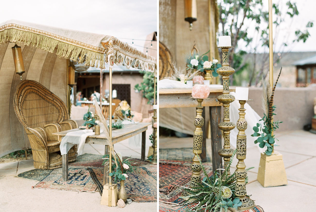 Eclectic, Moroccan, Joshua Tree Glamping Wedding