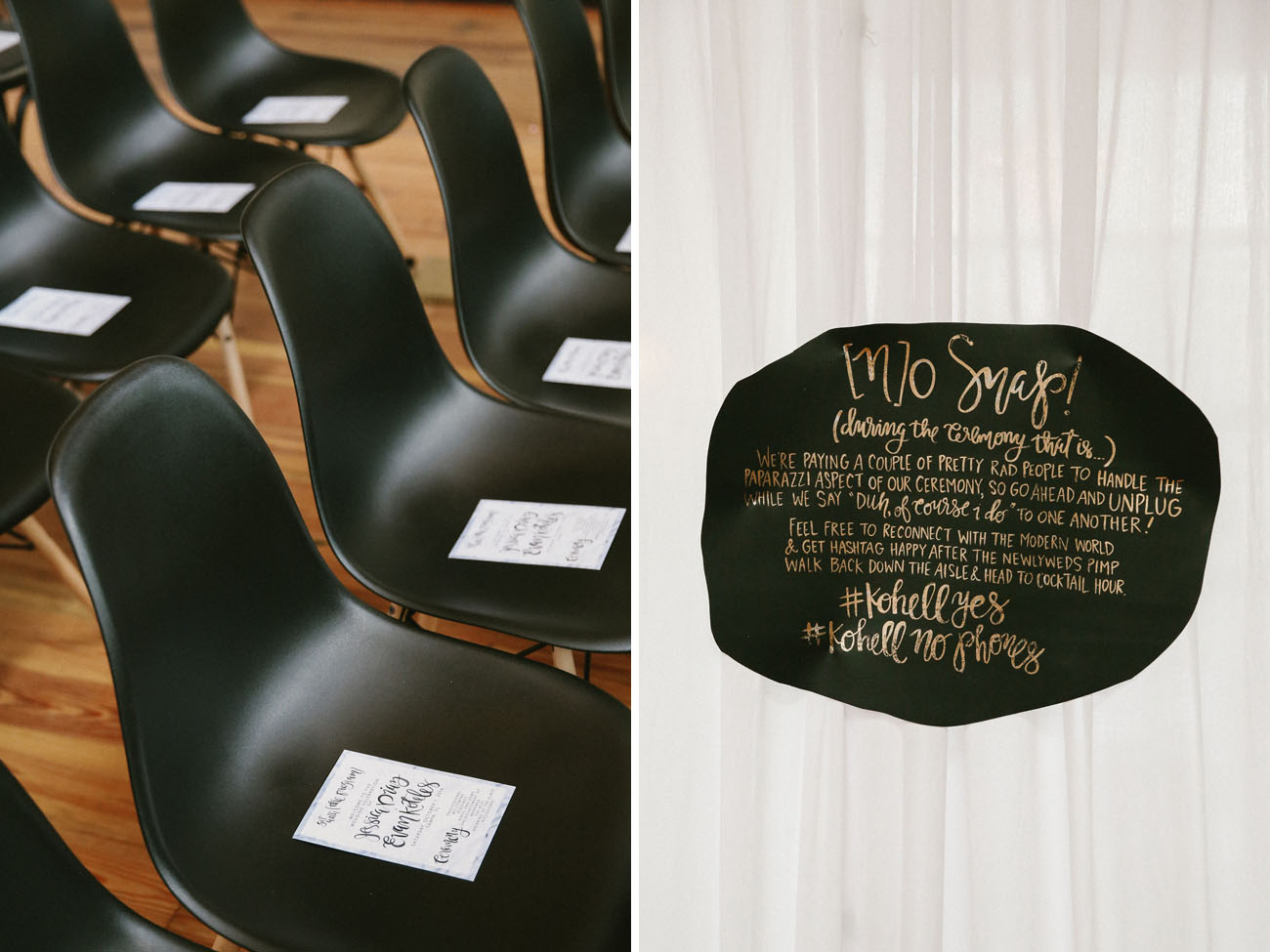 black ceremony chairs