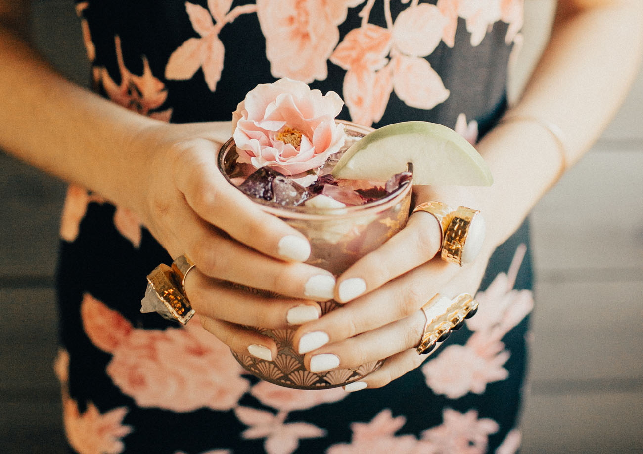 floral galentines day cocktail