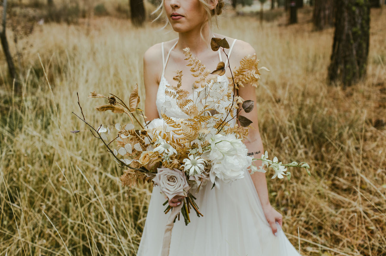 whimsical forest bouquet
