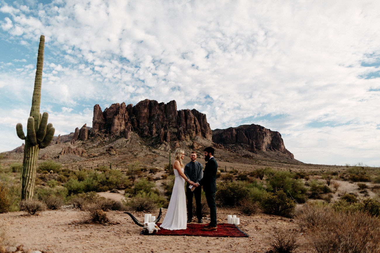 boho Arizona desert elopement
