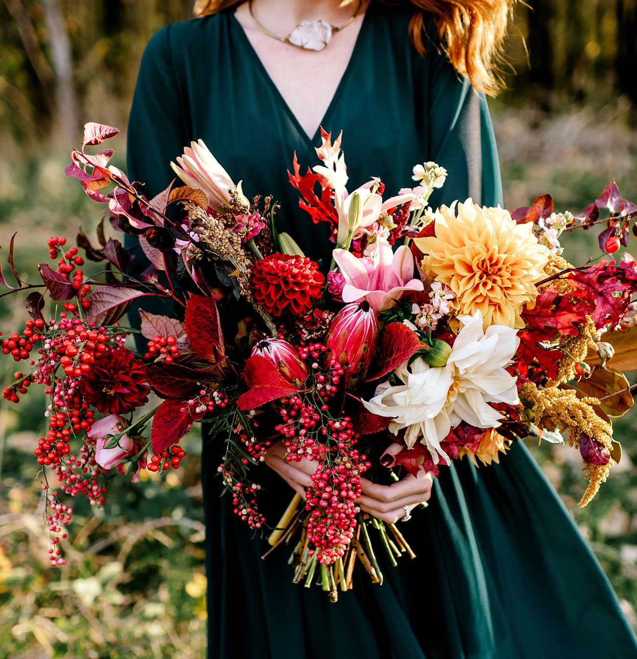 red Fall bouquet