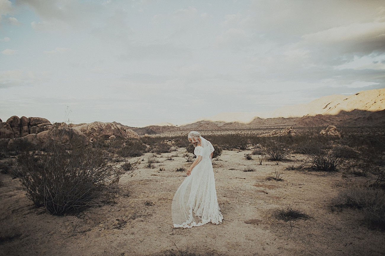 bride in the desert