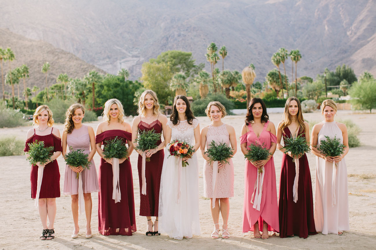 burgundy bridesmaids