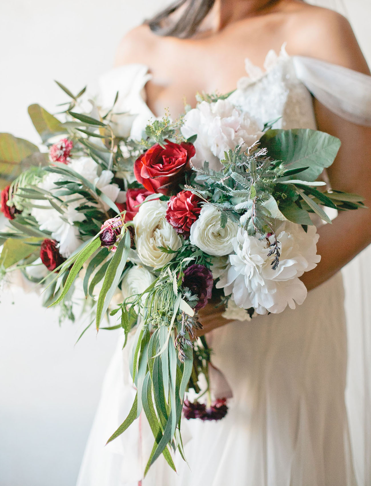 green and red bouquet