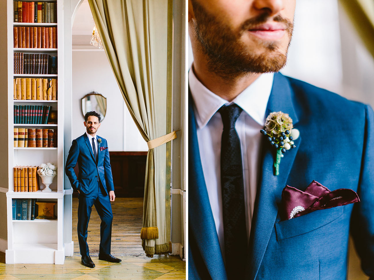 blue suit groom