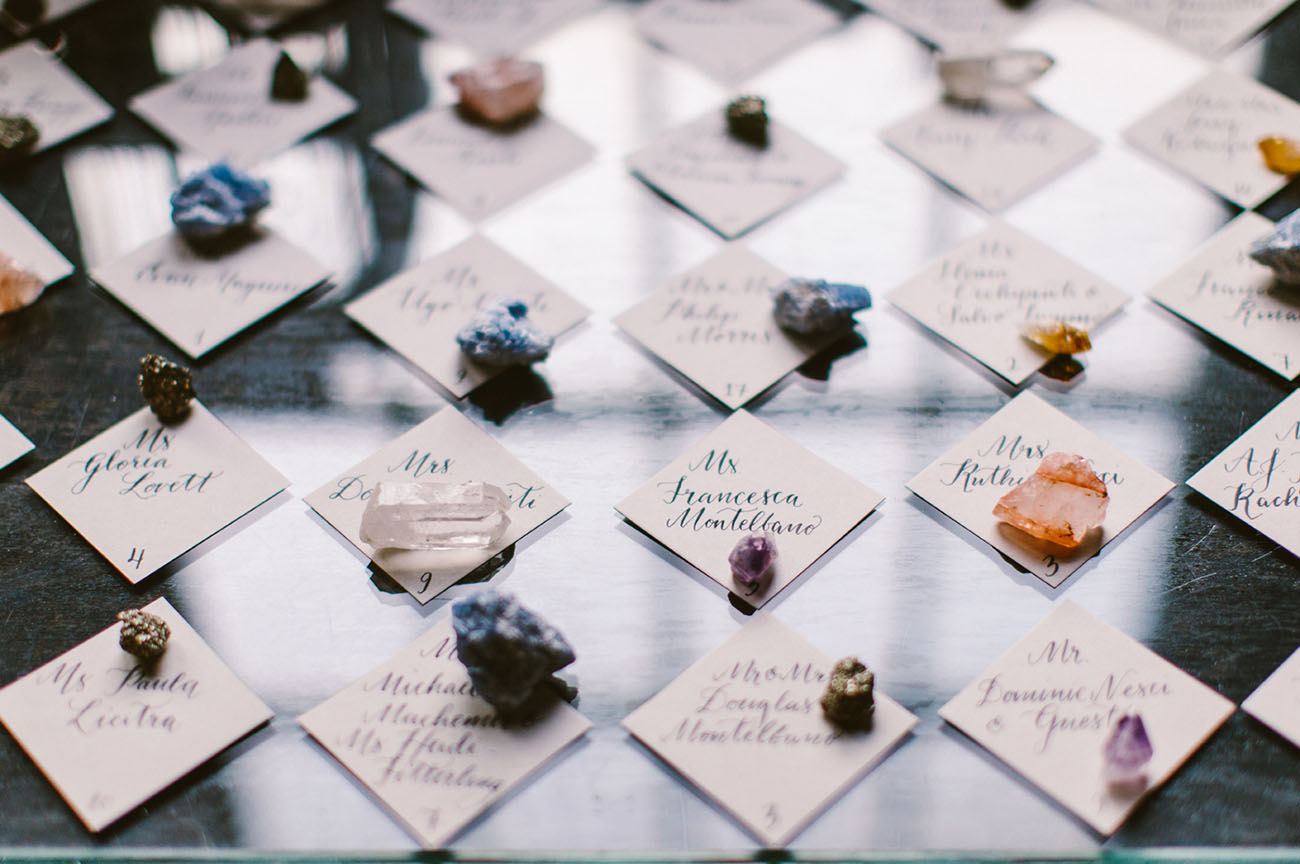 geode place cards