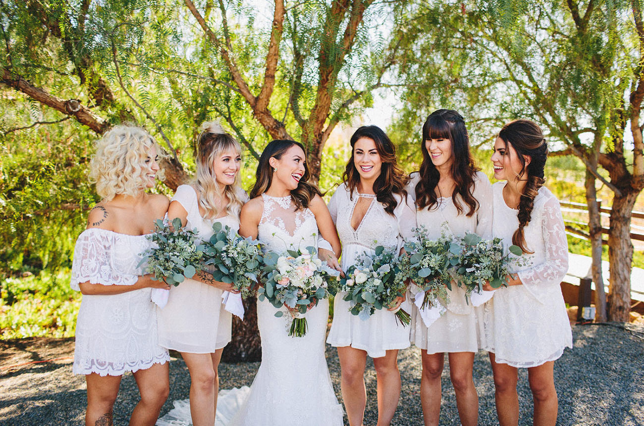 lace bridesmaids