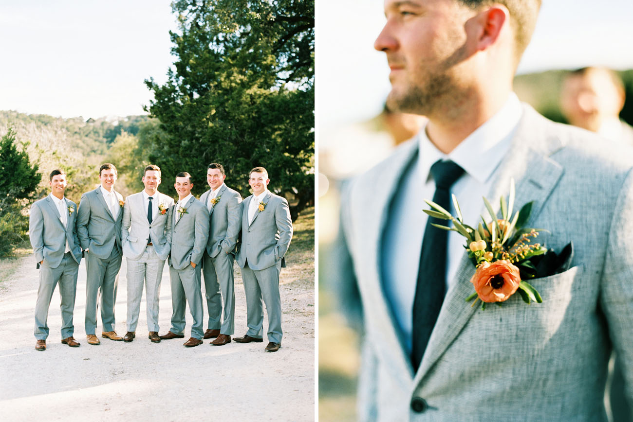 gray suit groomsmen