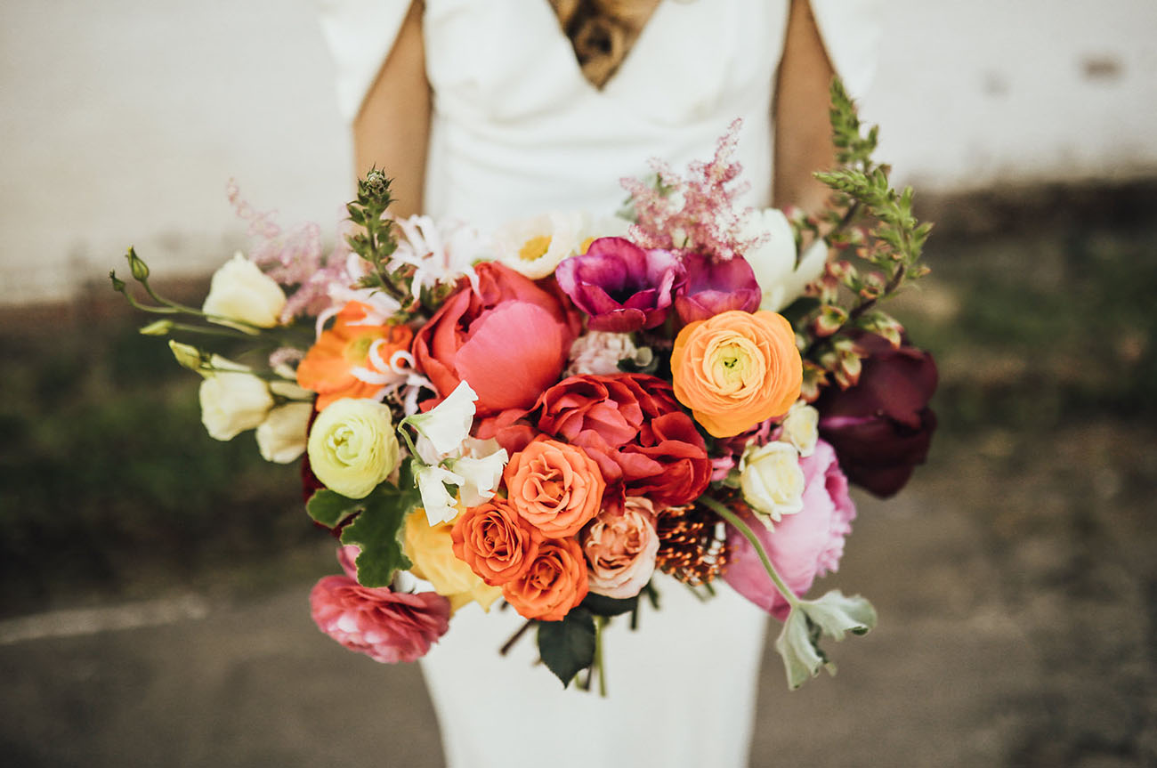 peony and ranunculus bouquet