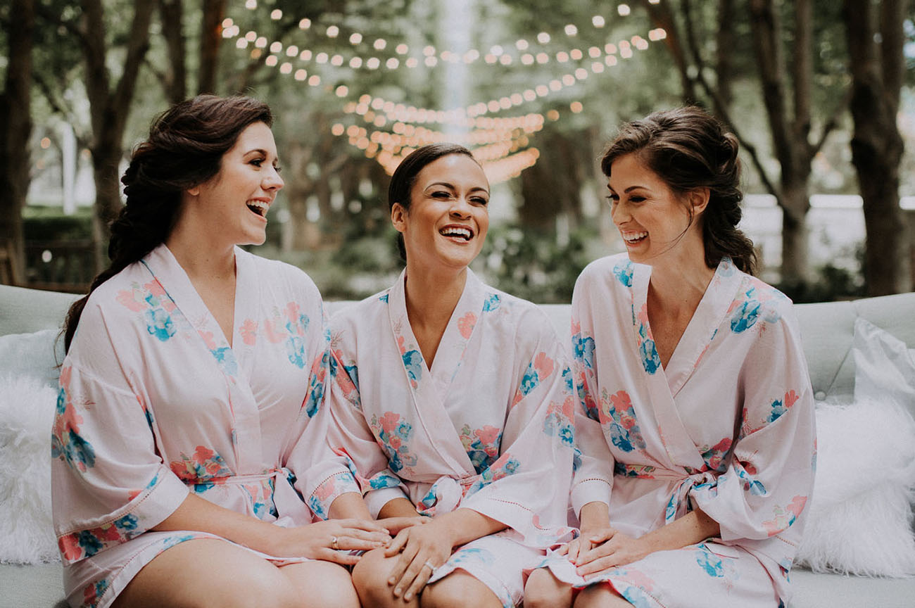 floral bridesmaid robes