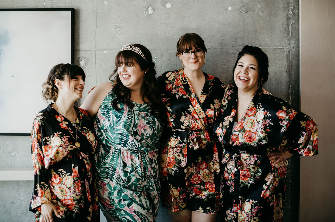 bridesmaids floral robes