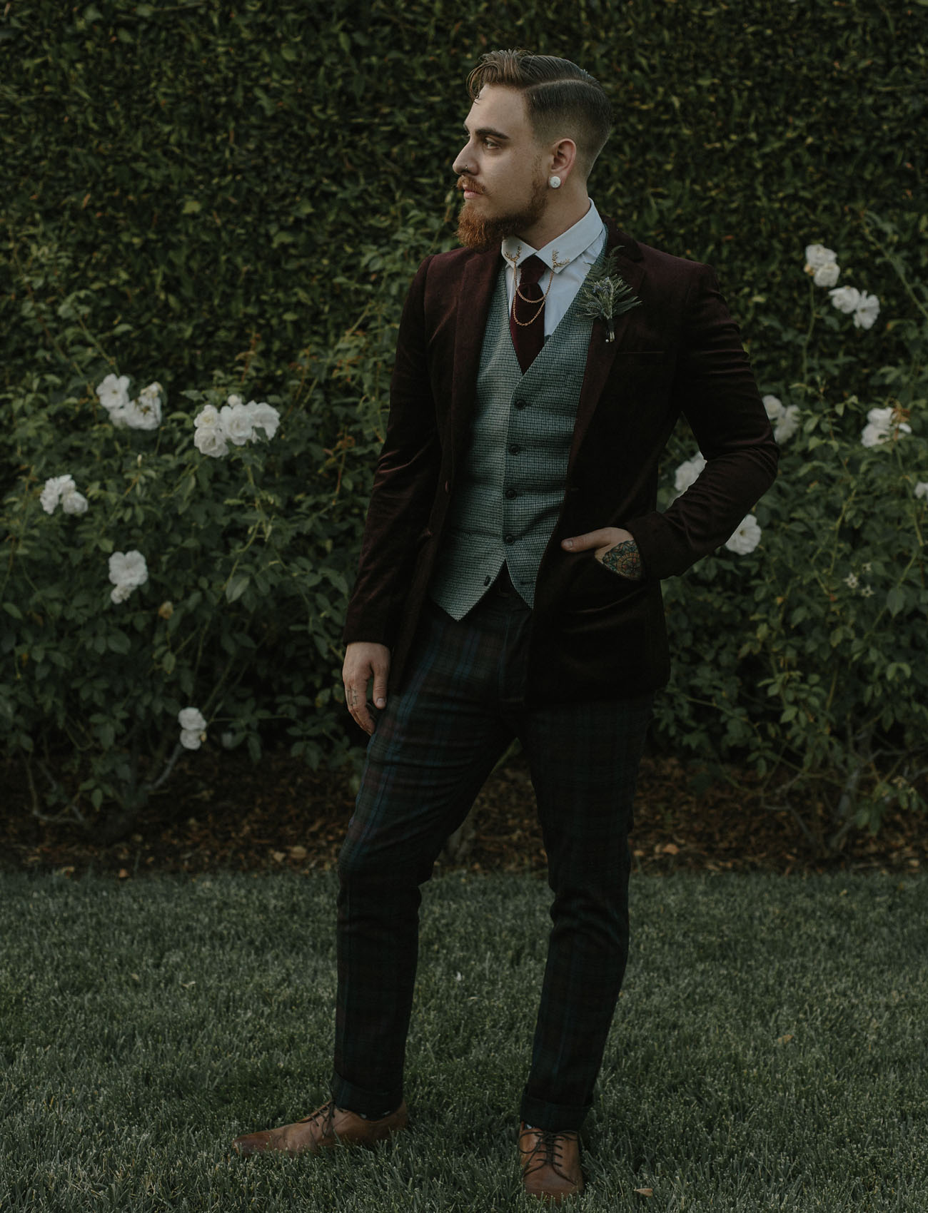 well suited groom