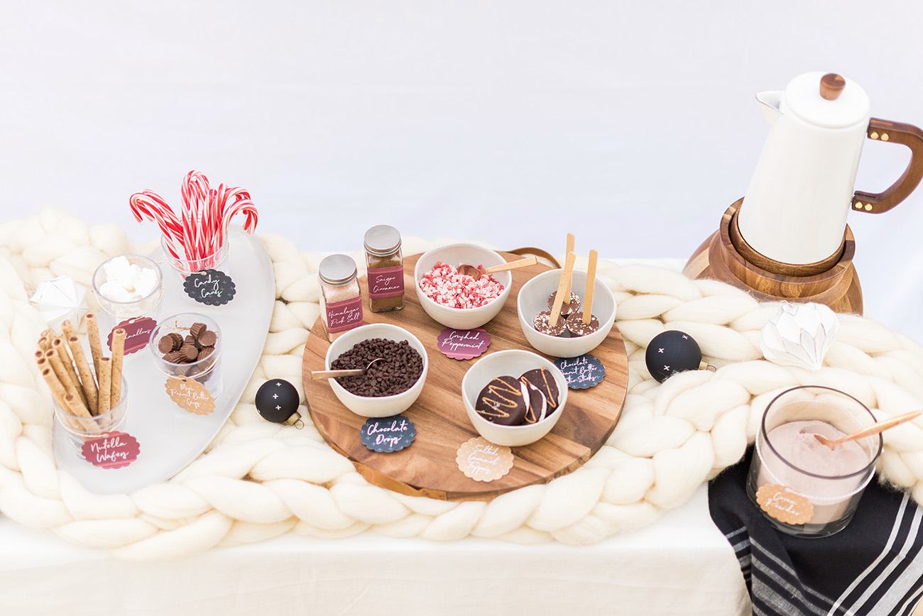 Hot Cocoa Bar with free printables