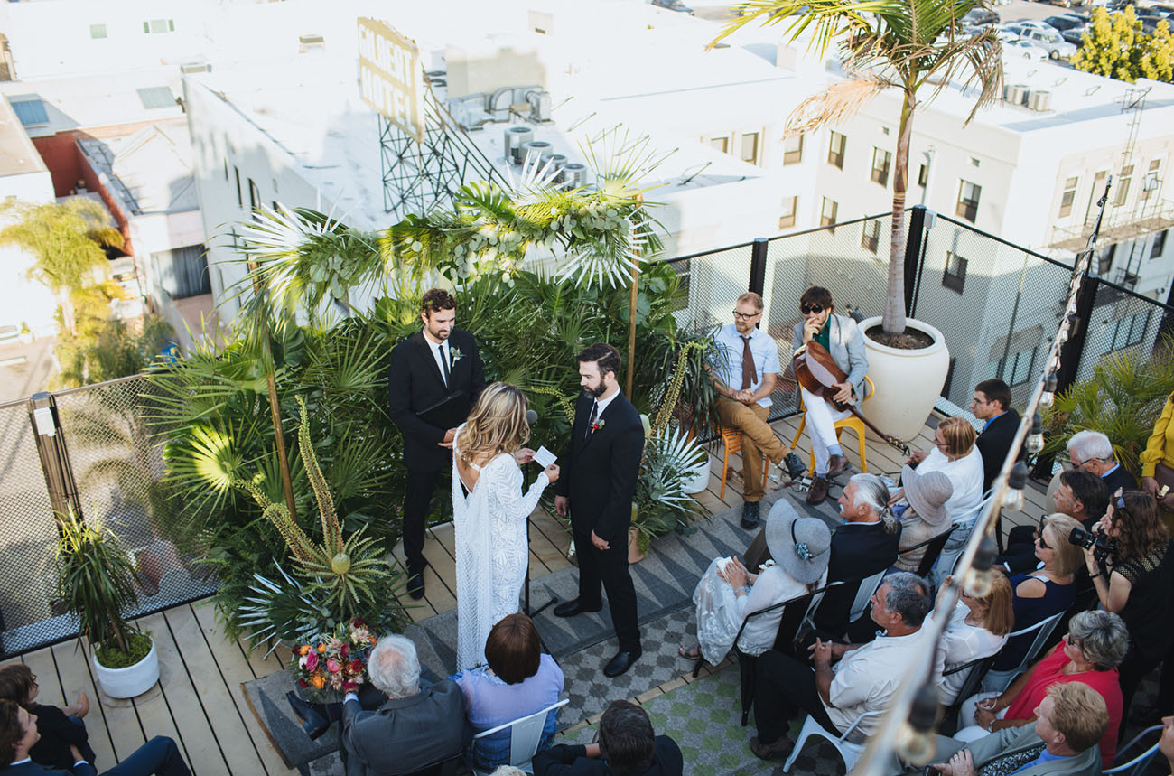 Glam Hollywood Rooftop Wedding