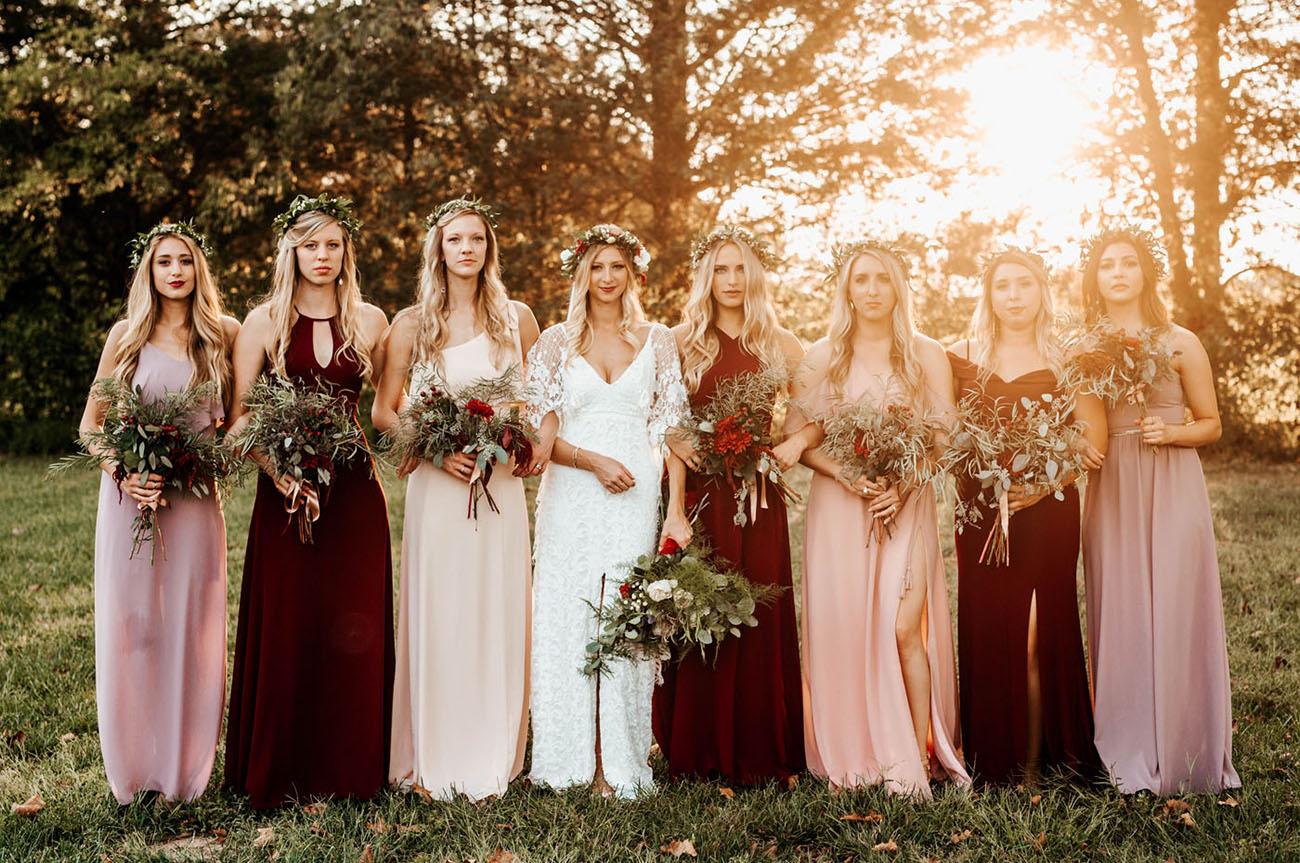 mixed bridesmaids