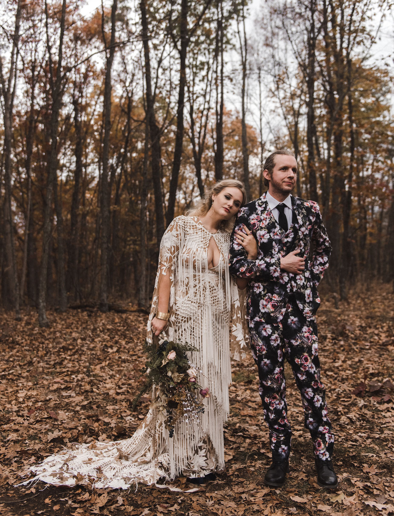 boho wedding in the woods
