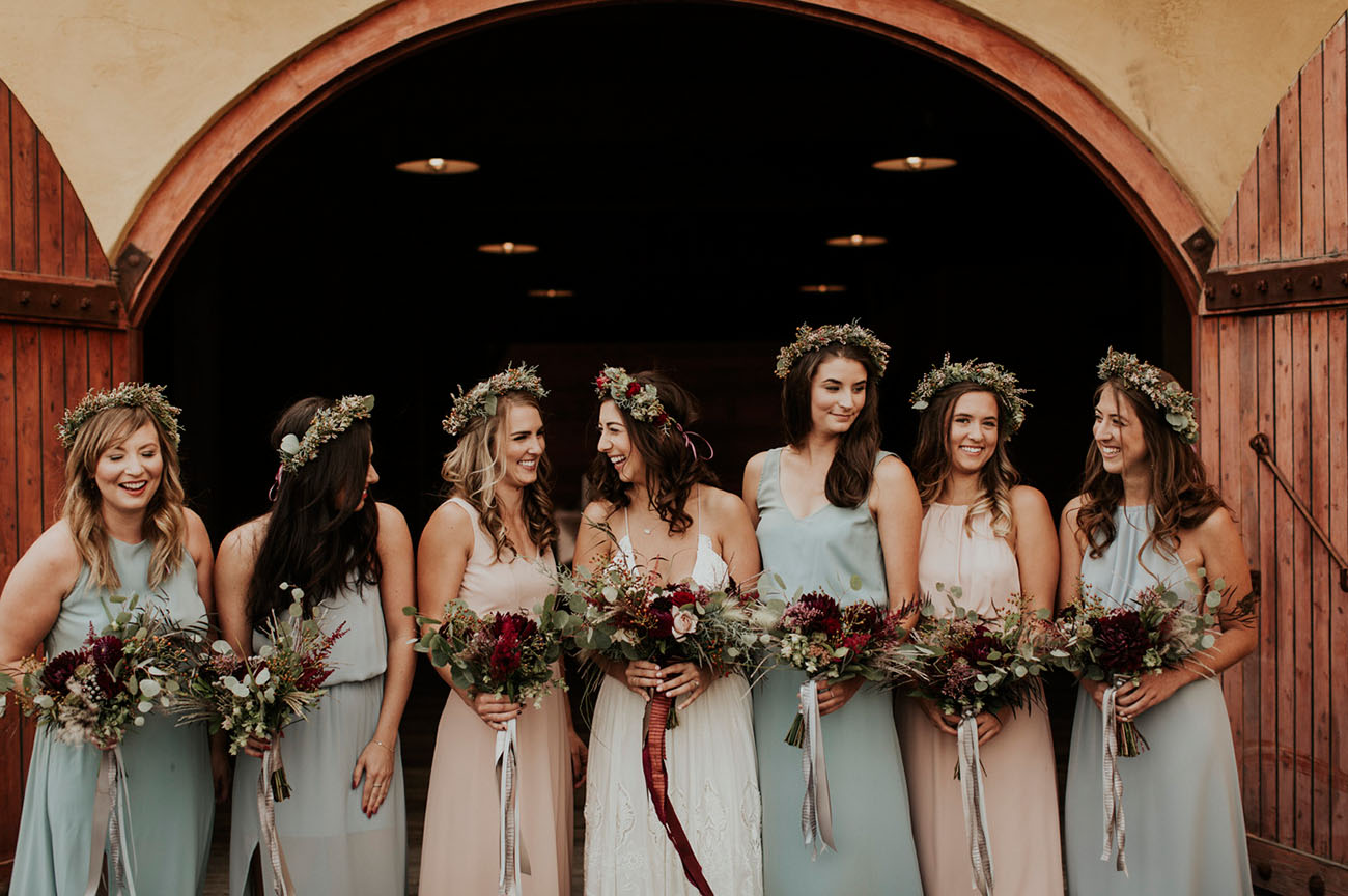 flower crown bridesmaids