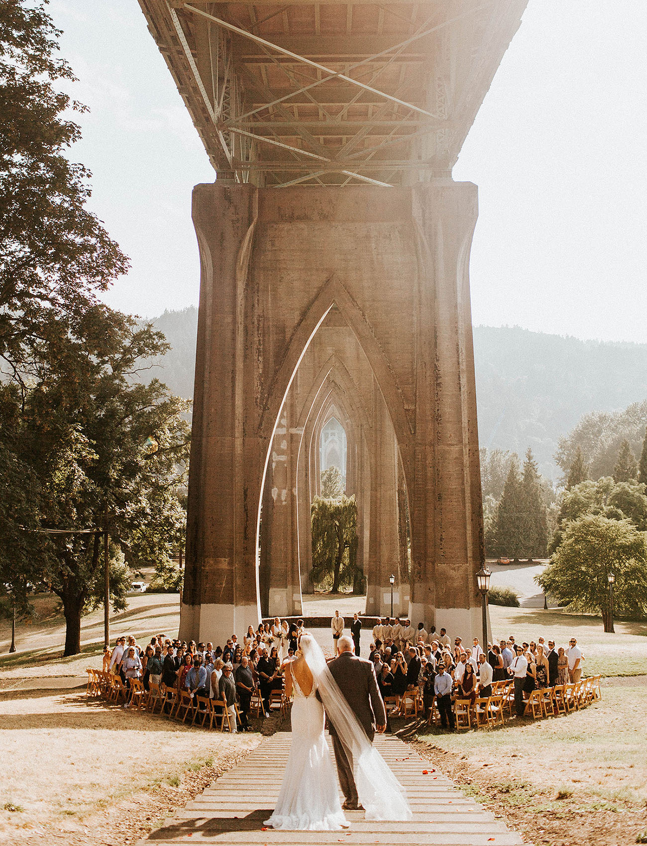 Romantic Cathedral Park Wedding