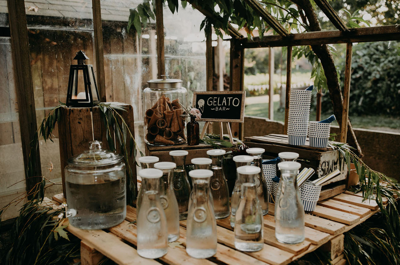 DIY Rustic + Romantic Backyard Wedding in a Greenhouse ...
