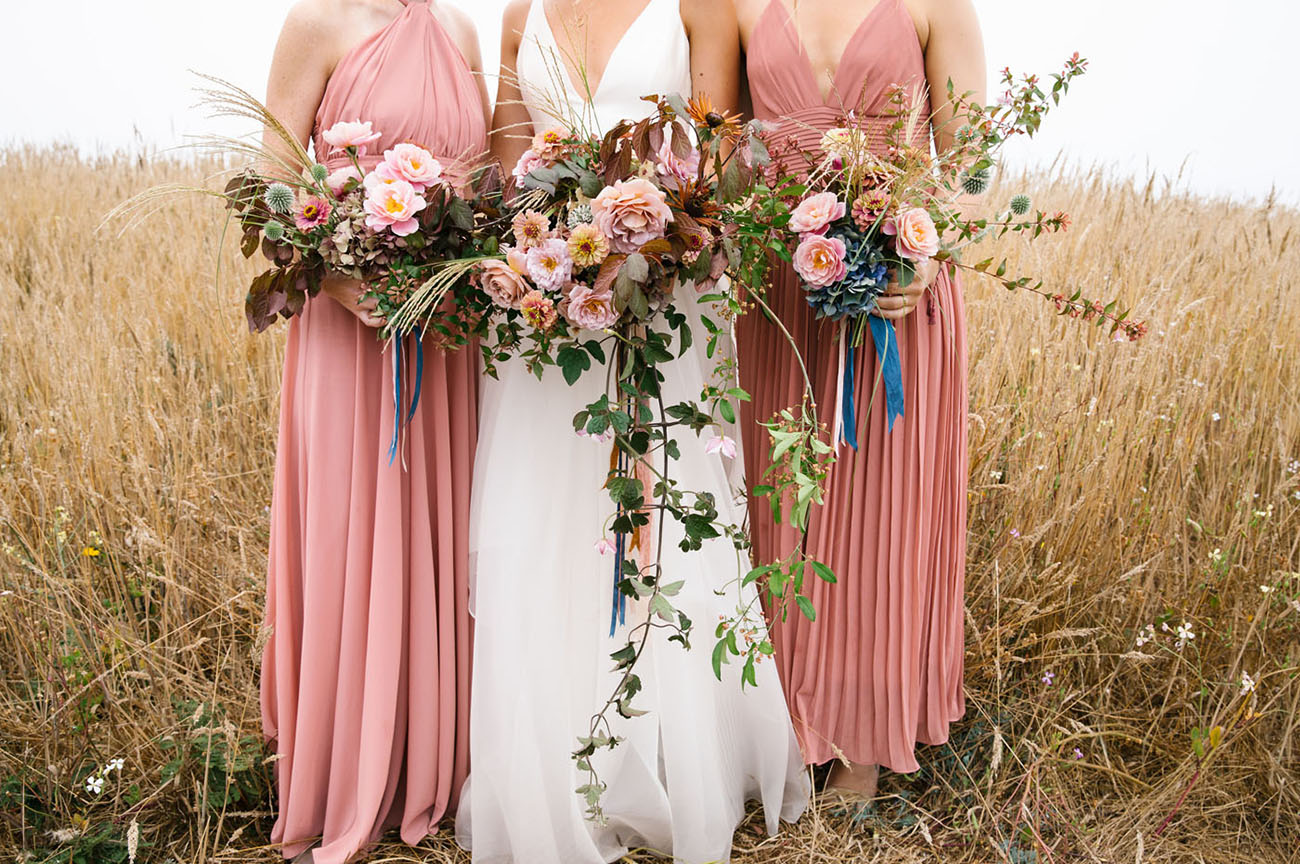 pink bouquets