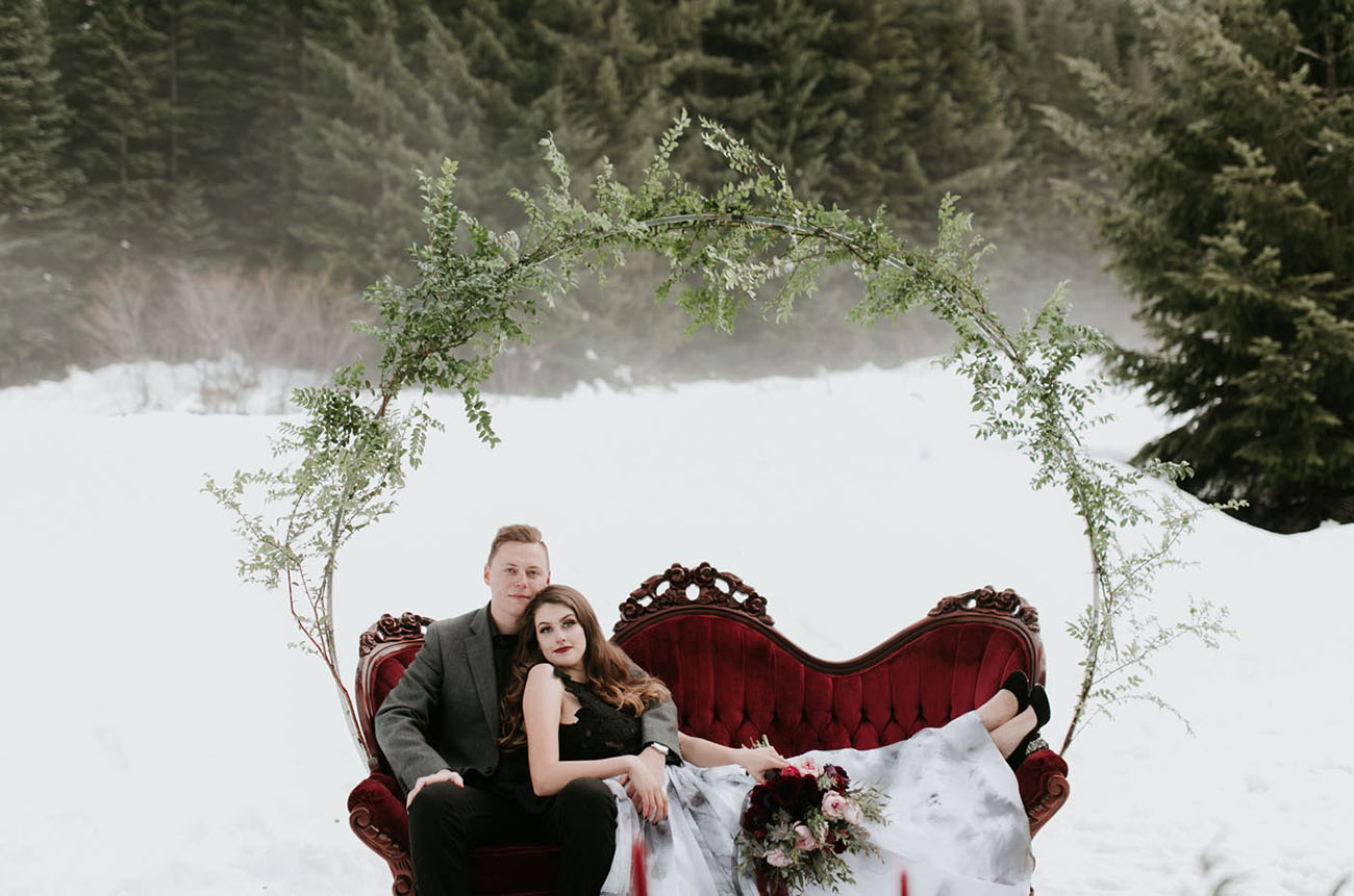 Dark and Moody Winter Wedding Inspiration