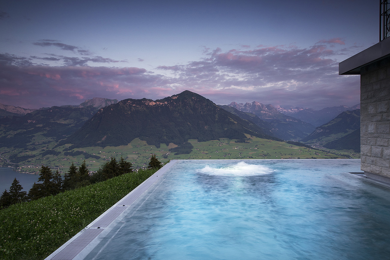 Amazing Pool at the Hotel Villa Honegg Switzerland
