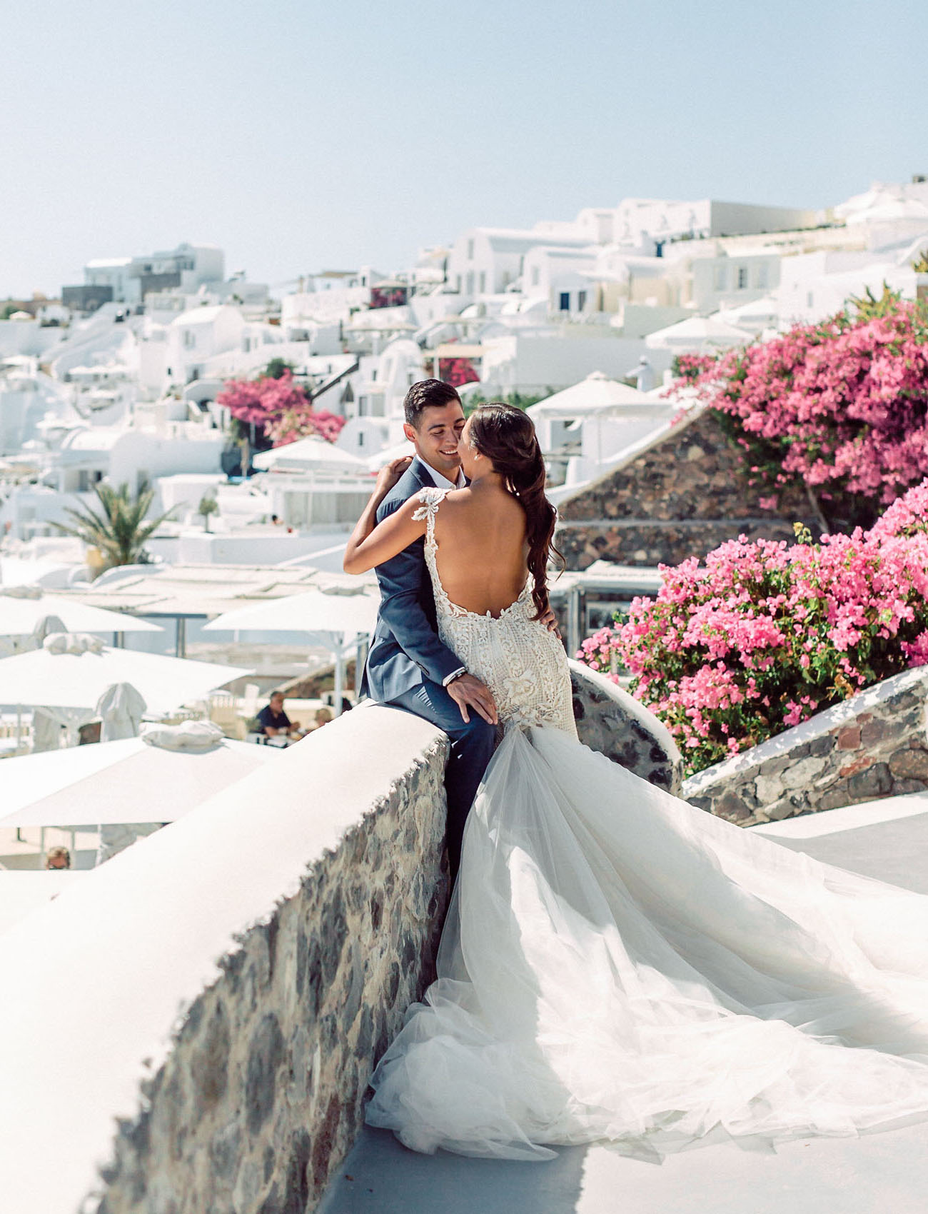 Glam Santorini Wedding
