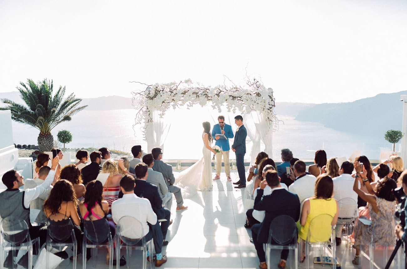 Glam Santorini Wedding