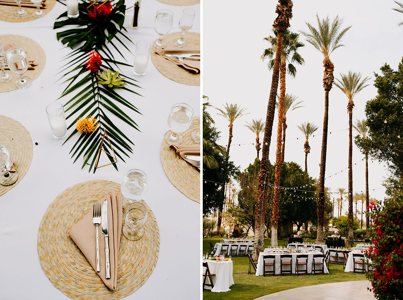 Minimal Palm Springs White Wedding