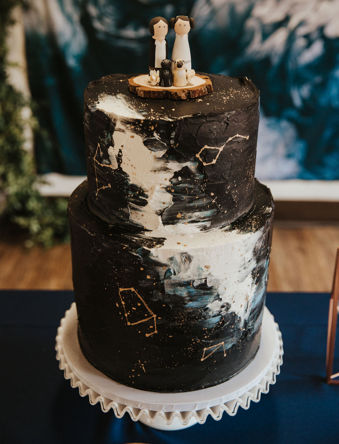 galaxy wedding cake