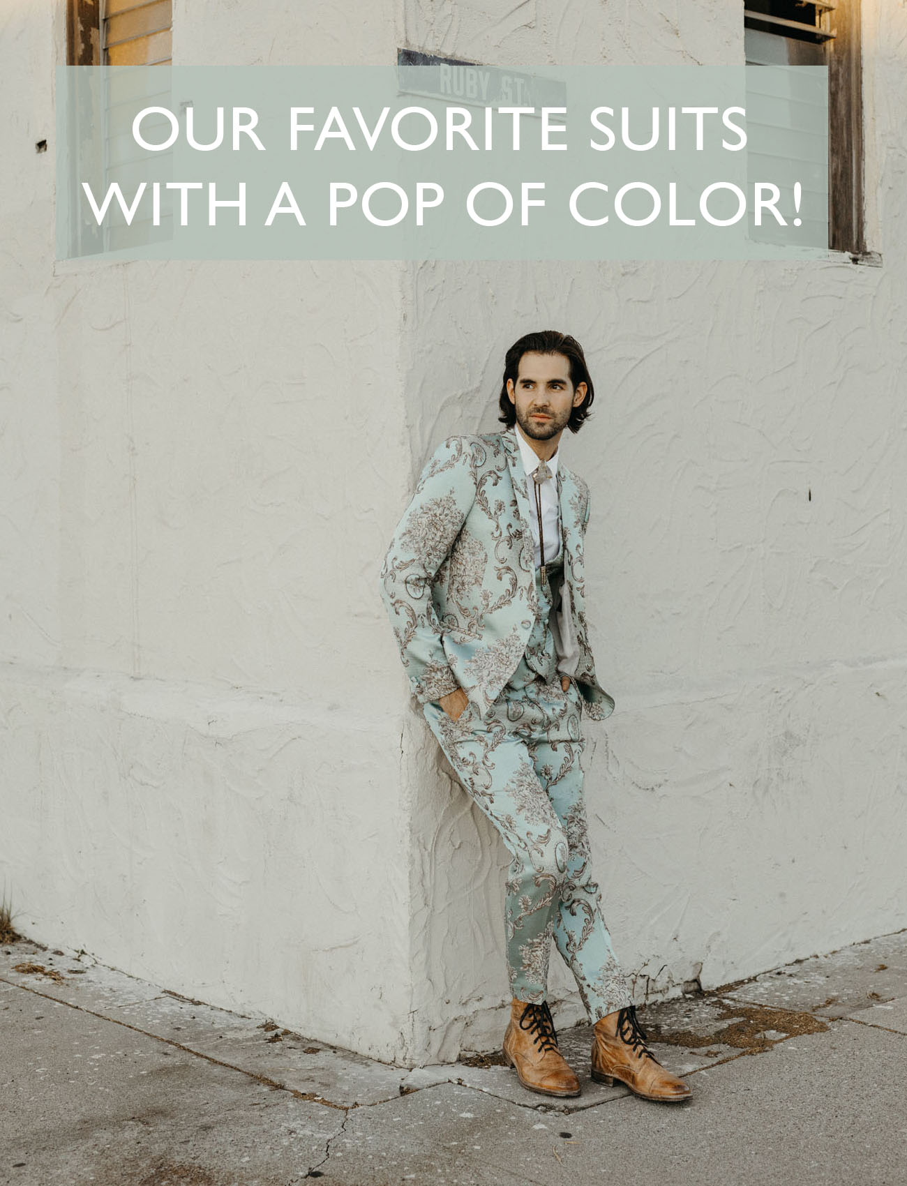 Get-Ups for the Groom: Our Favorite Suits with a Pop of Color!