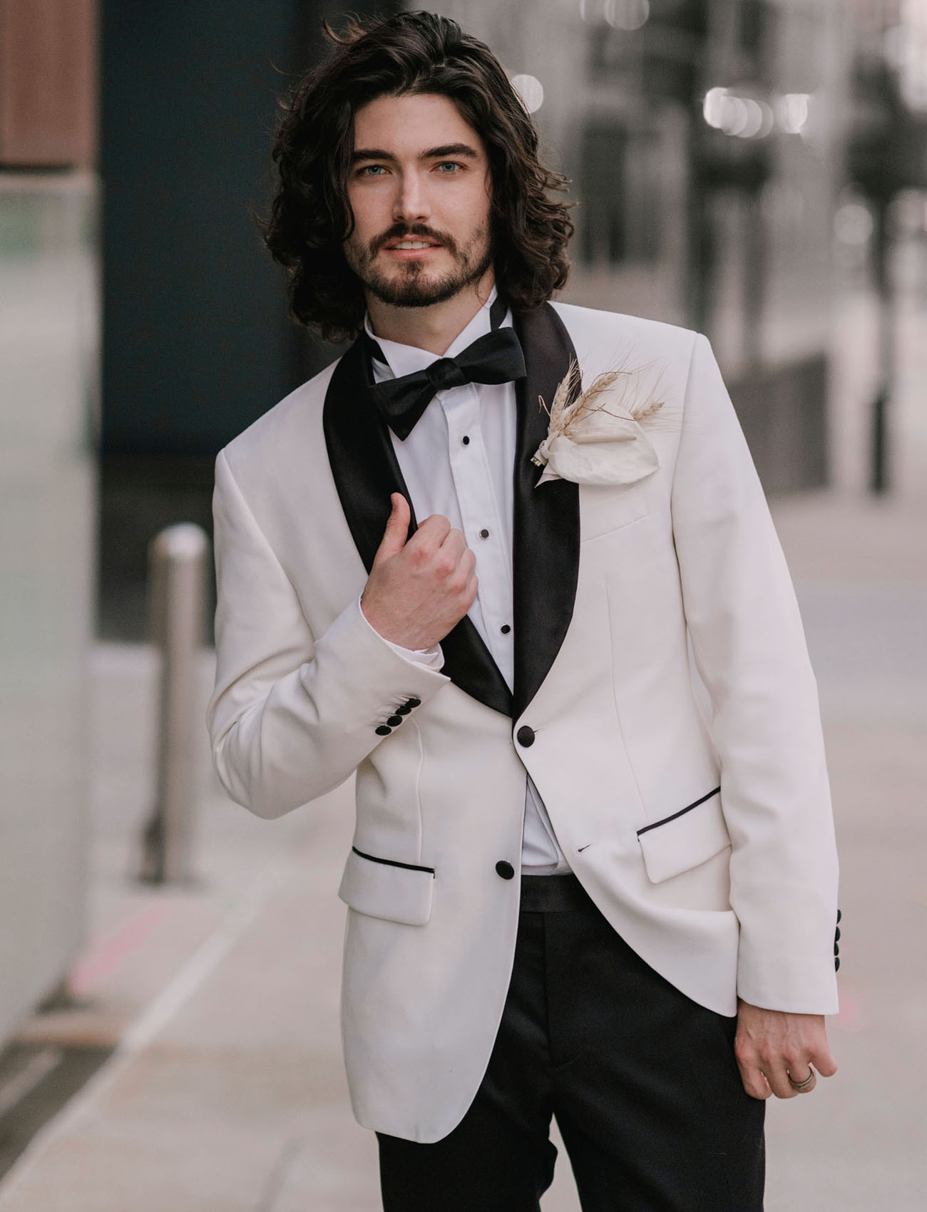 white tuxedo for groom