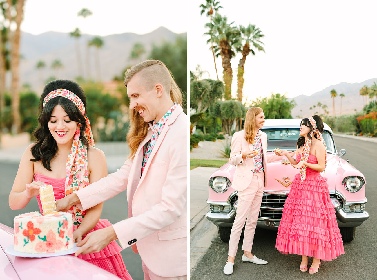 Pink Cadillac Palm Springs Elopement