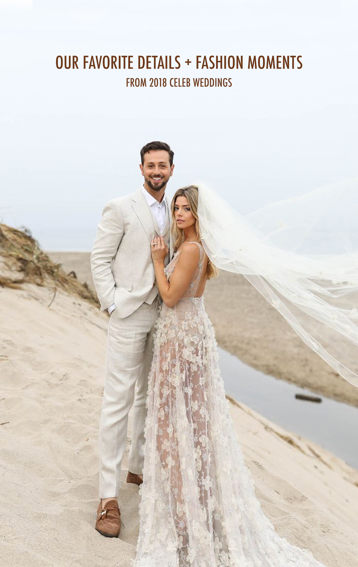 fave details + fashion moments from celeb weddings 2018