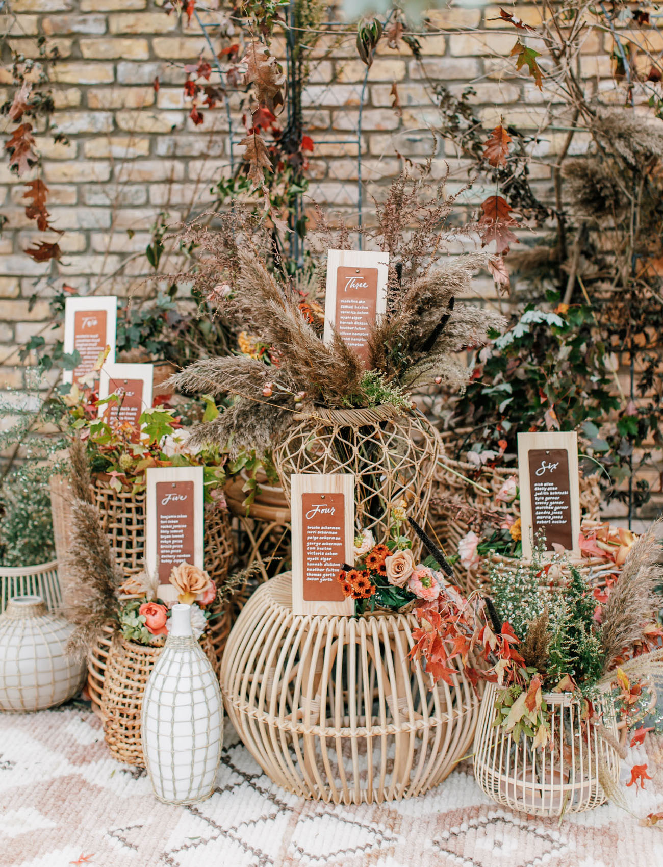 Fall inspired seating chart