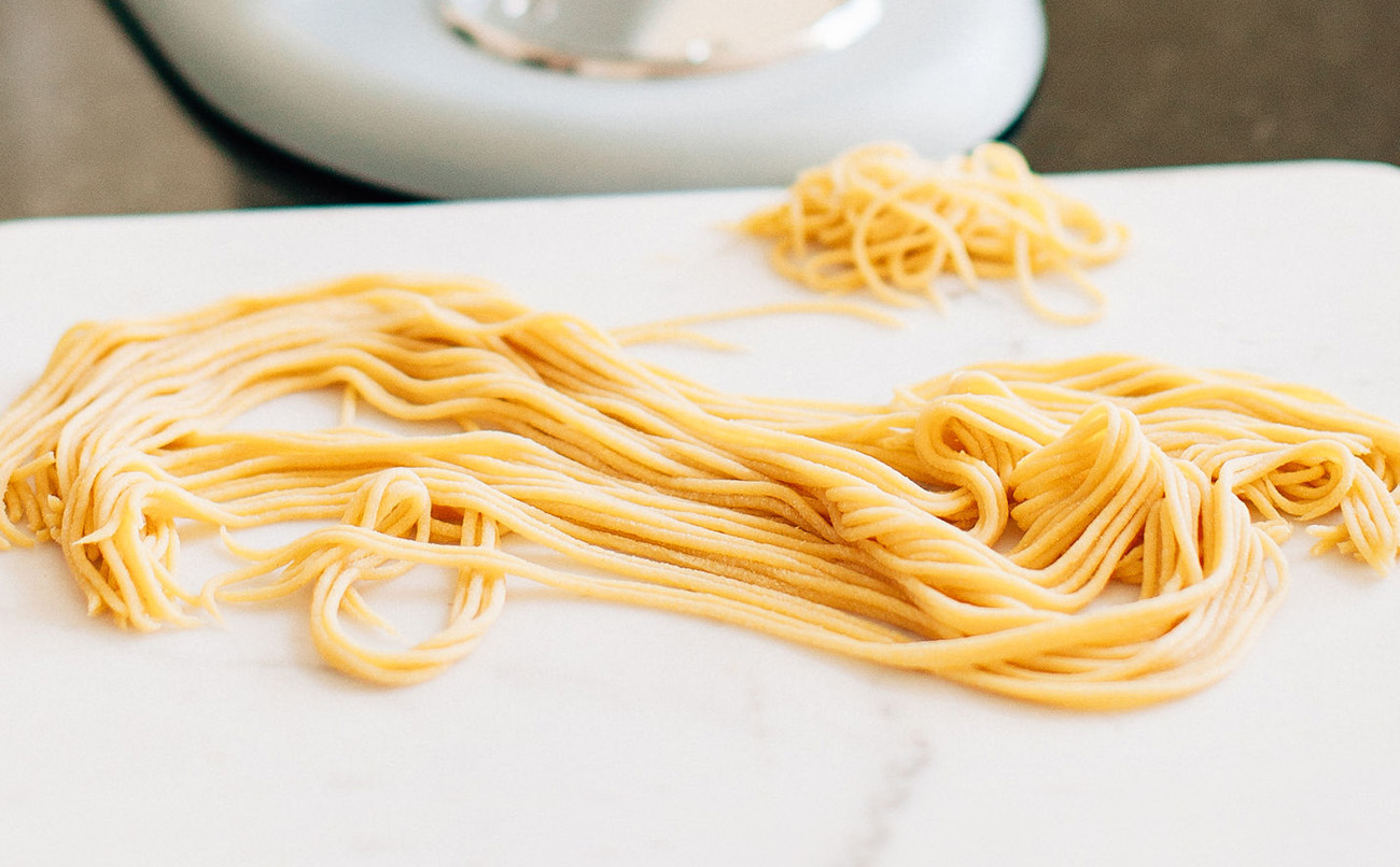 fresh pasta made with kitchenaid attachement
