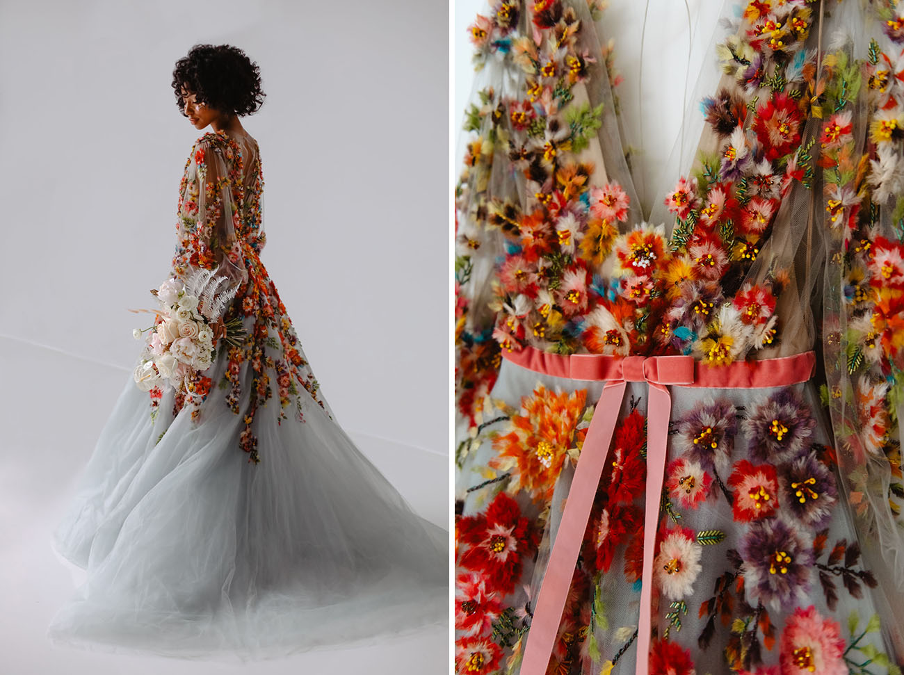 Colorful Marchesa Wedding Dress