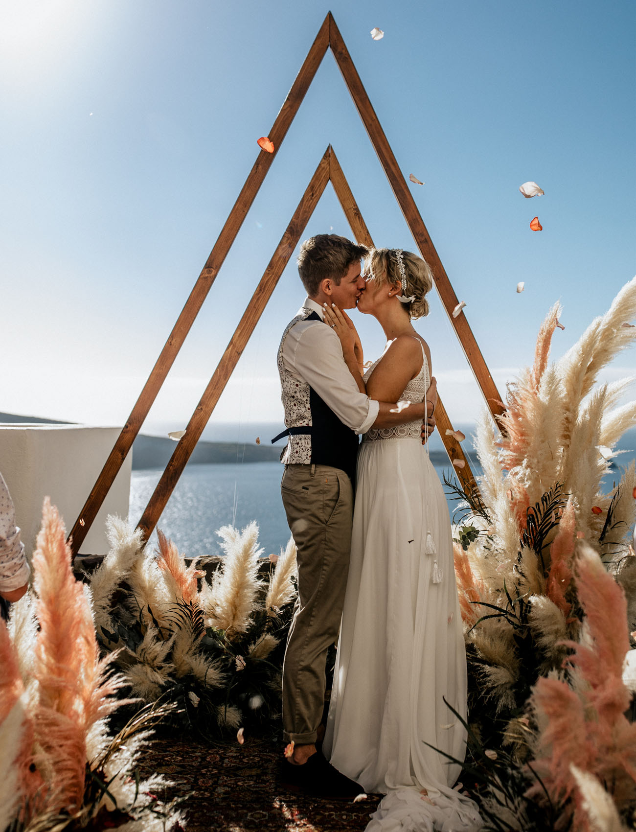 Boho Santorini Wedding