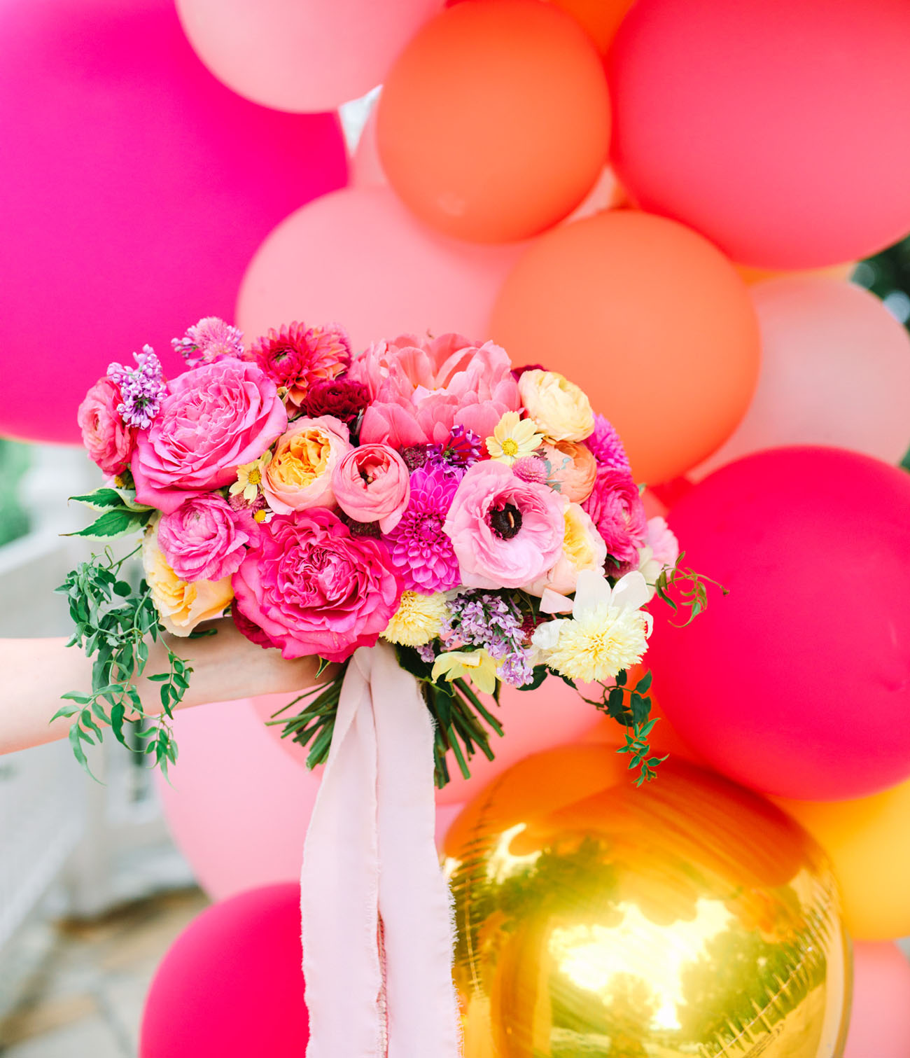 pink ranunculus bouquet