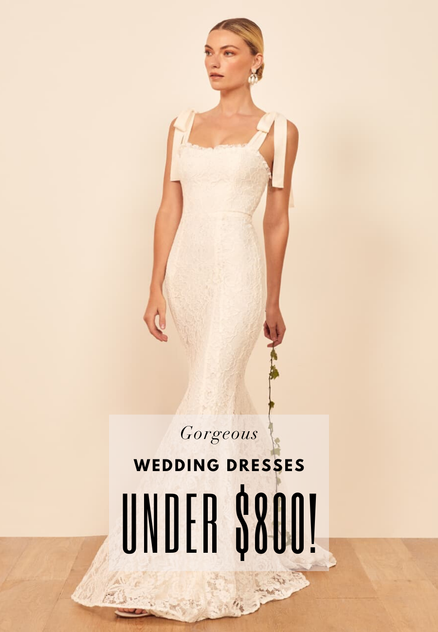 Gorgeous wedding dresses under $800