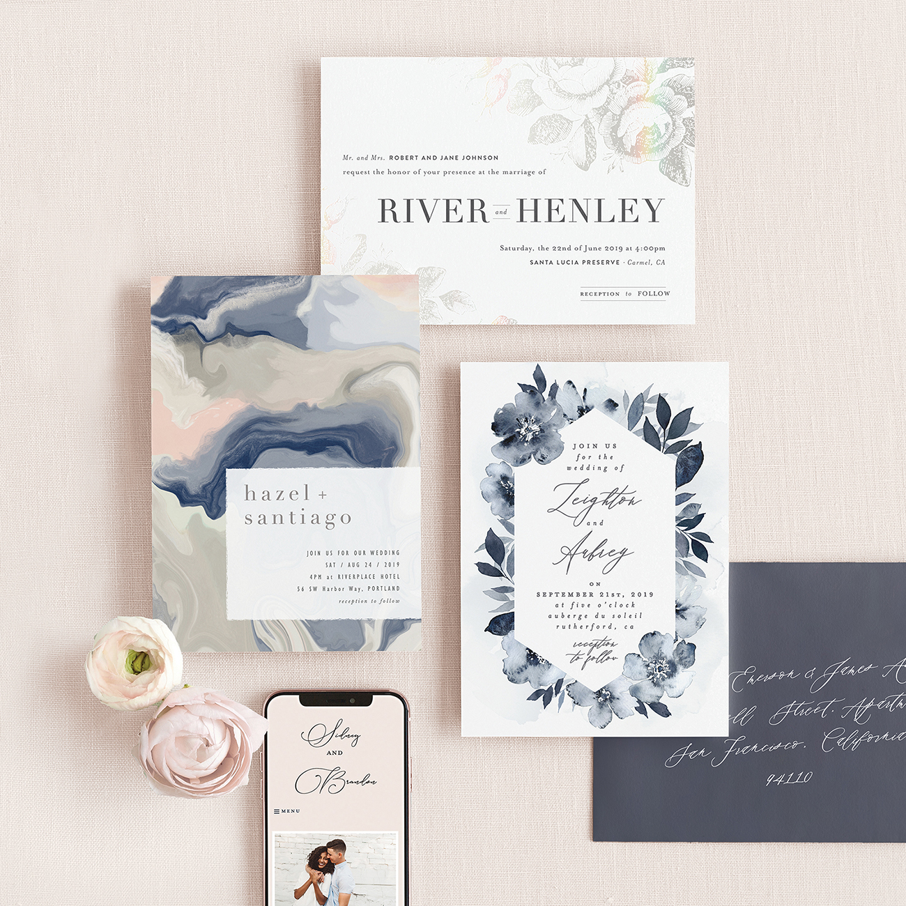 Minted Paper Goods Wedding Invitation Suite