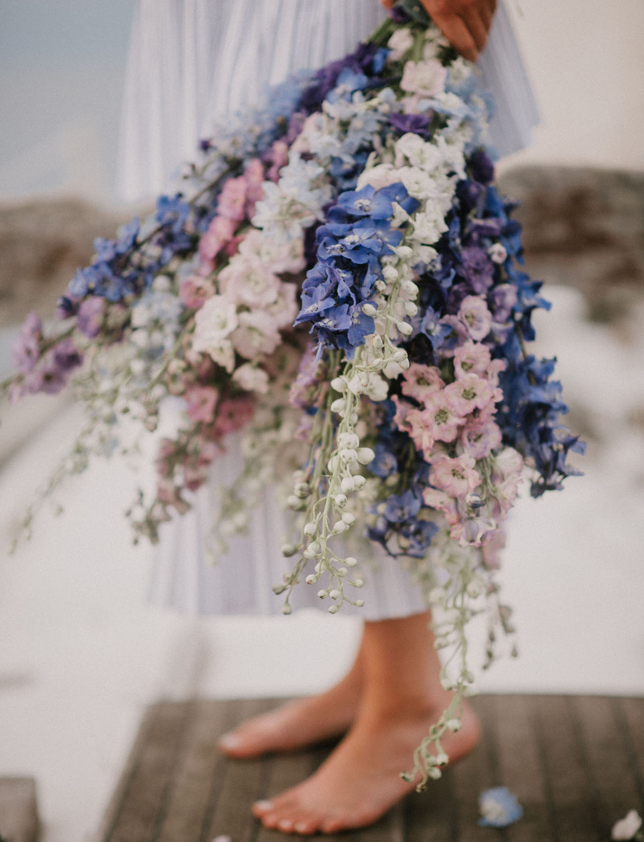 blue monochrome bouquet