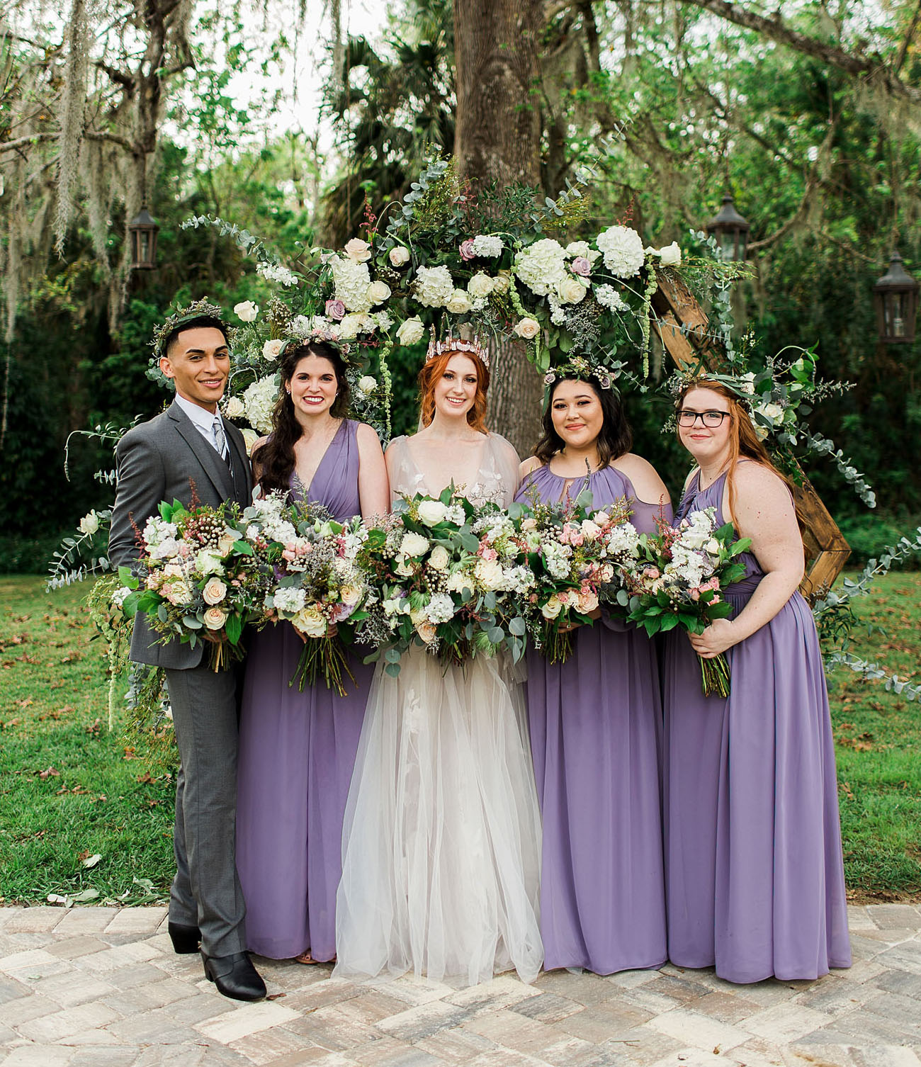 purple bridesmaids