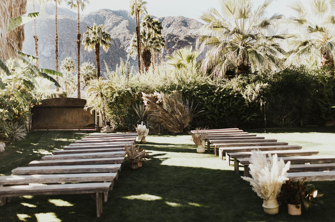 Tropical Palm Springs Wedding