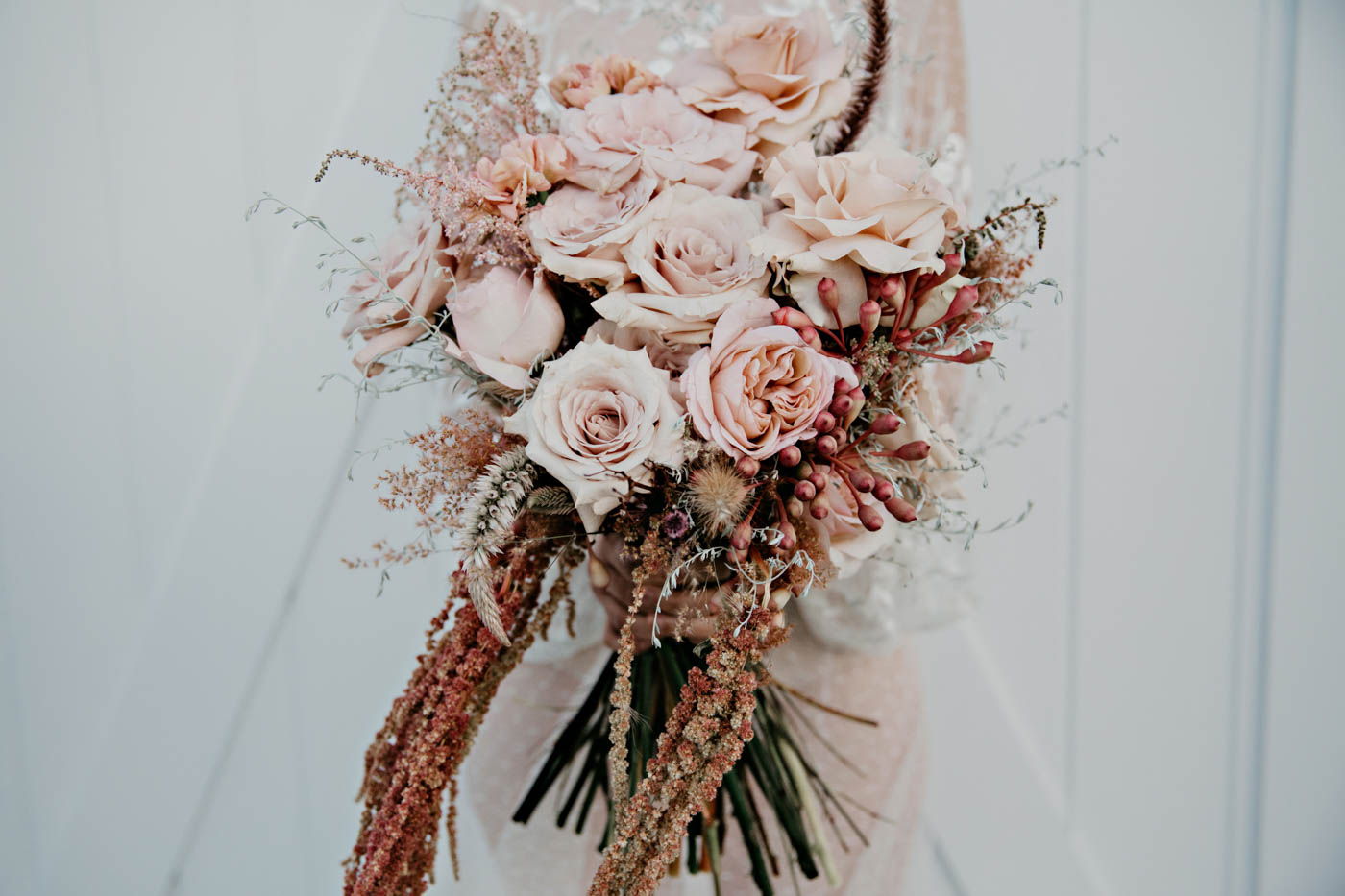 pink monochrome bouquet