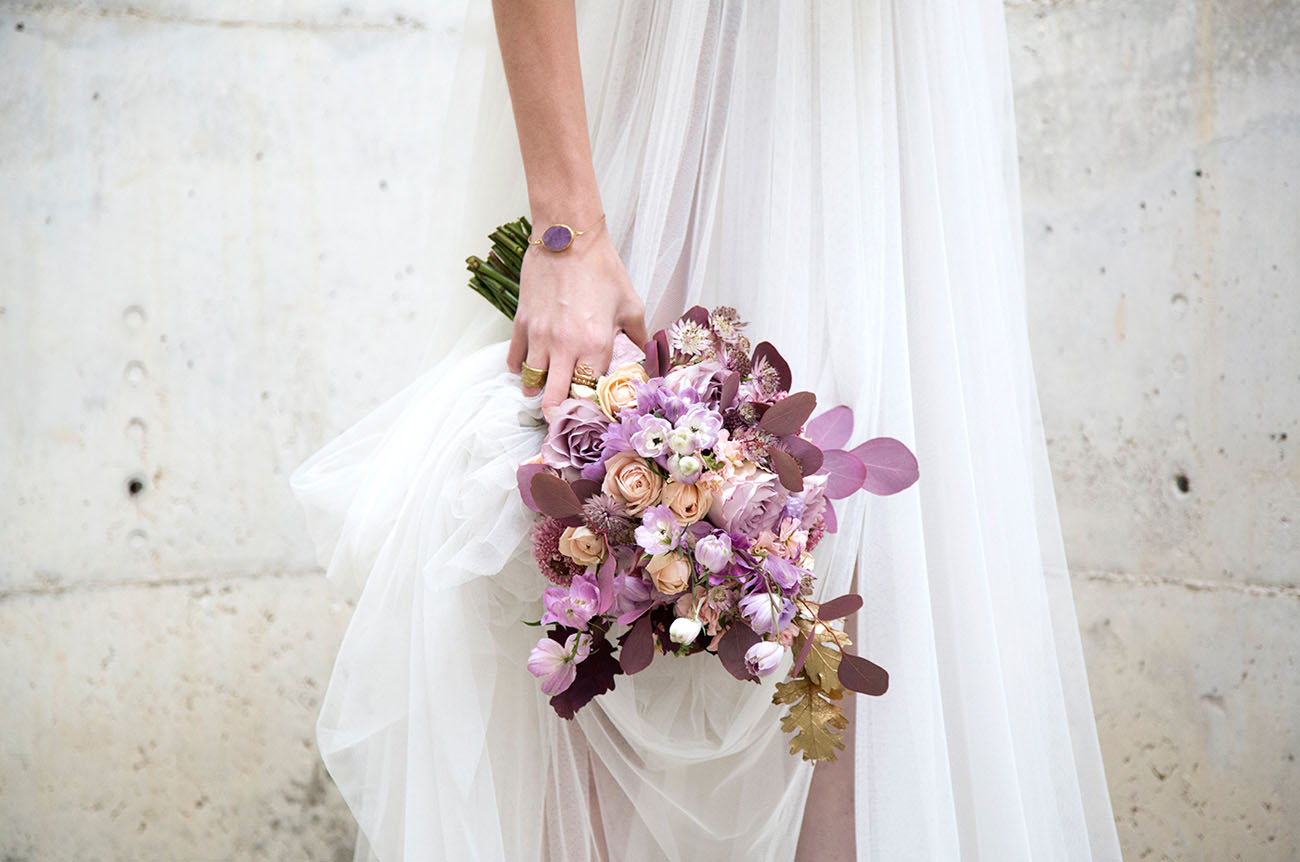 purple monochrome bouquet