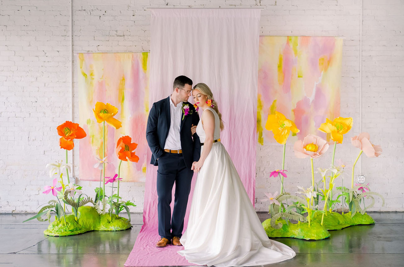Giant Paper Flower Wedding Inspiration