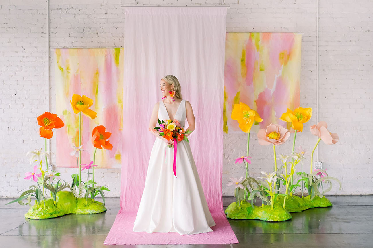 Giant Paper Flower Wedding Inspiration